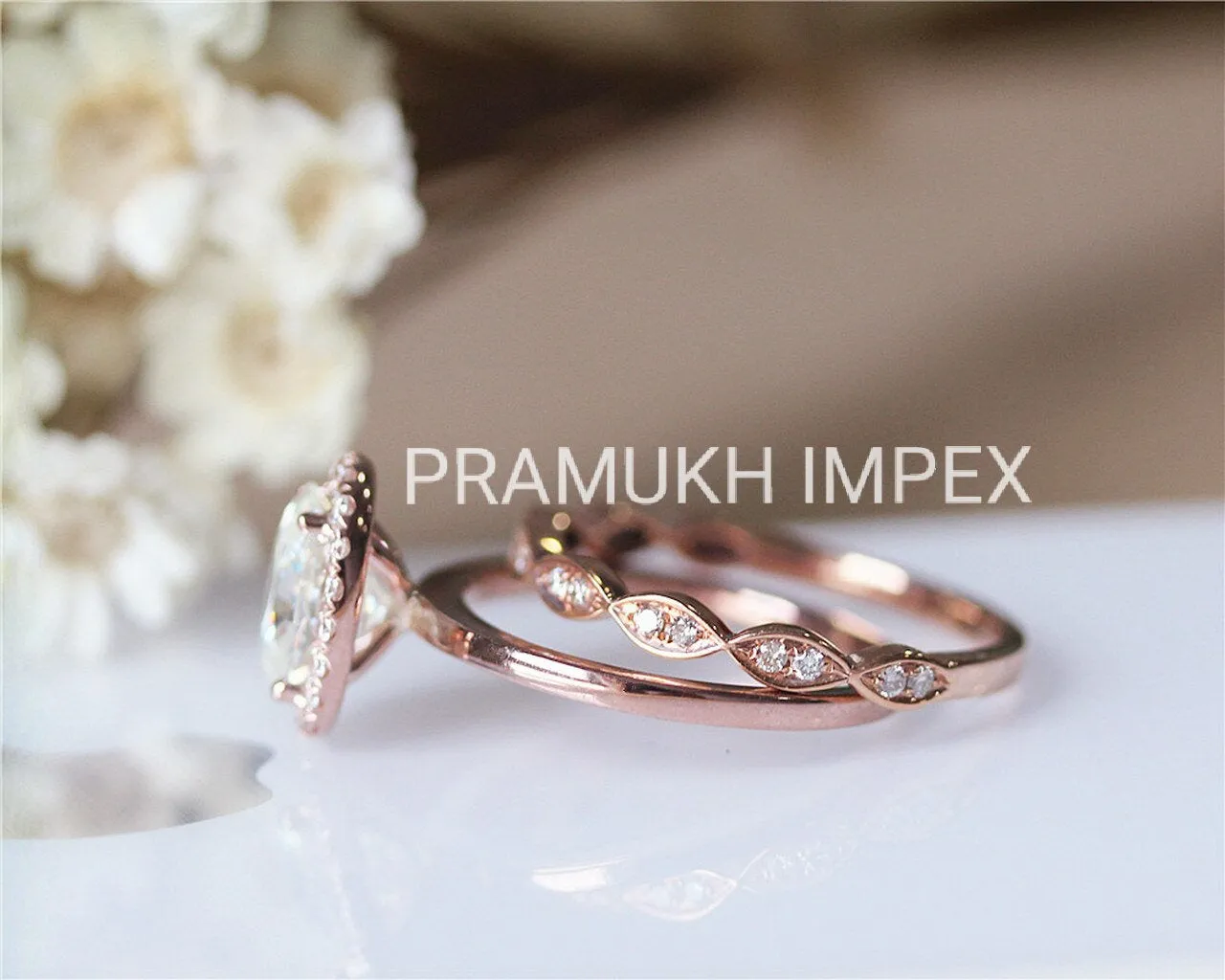 Art Deco Oval Moissanite Engagement Ring Vintage Antique Style Wedding Ring set for women anniversary gift 1.76TCW
