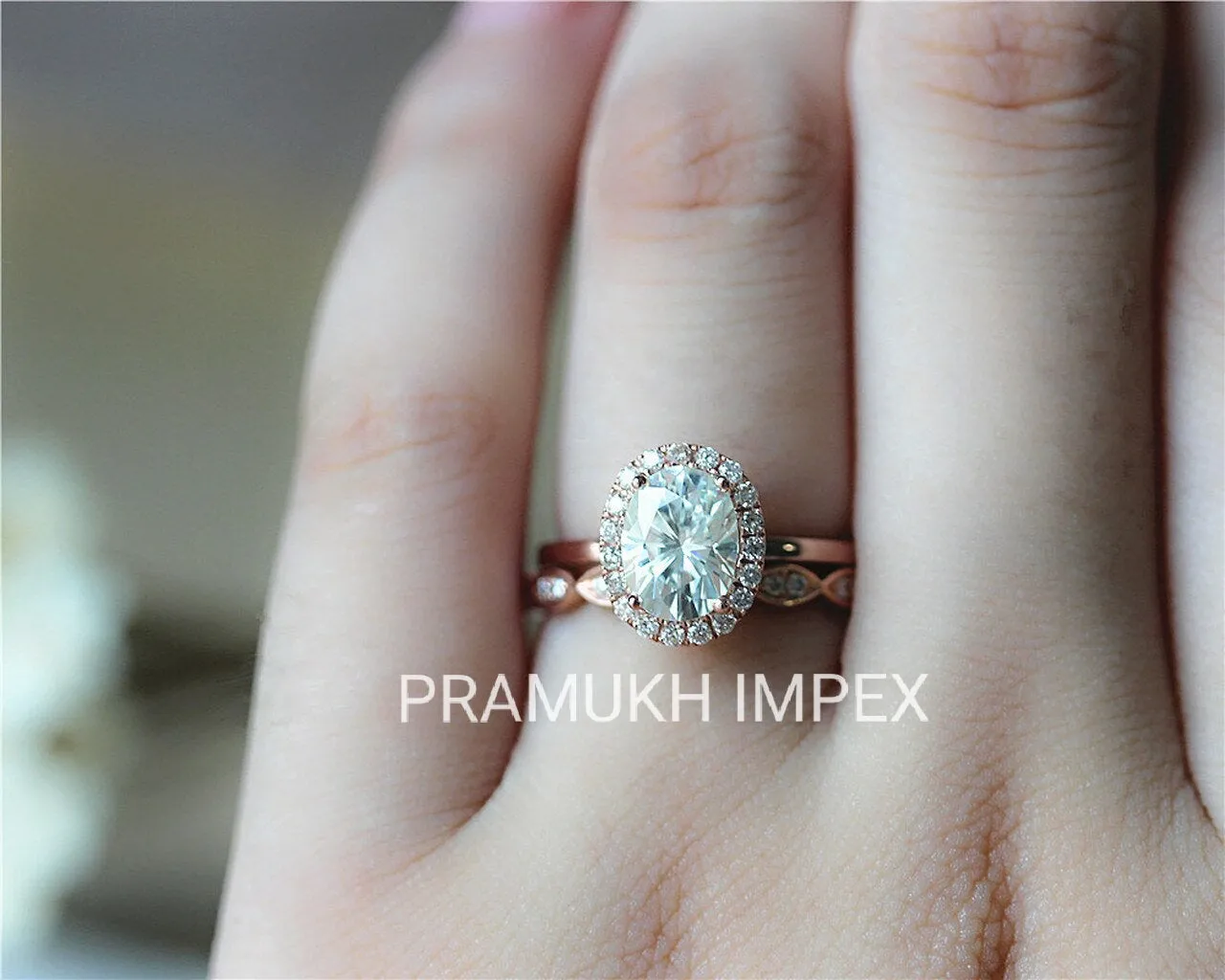 Art Deco Oval Moissanite Engagement Ring Vintage Antique Style Wedding Ring set for women anniversary gift 1.76TCW