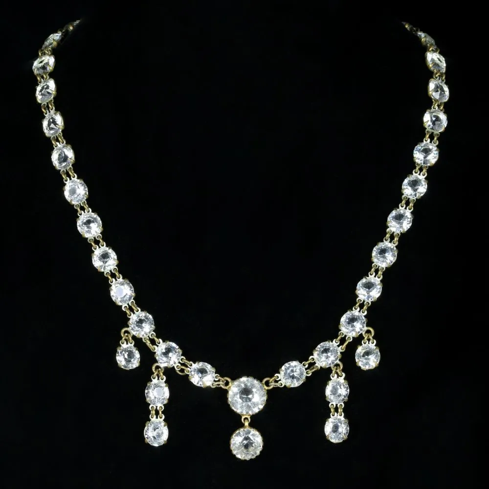 Art Deco Paste Lozenge Necklace Circa 1930