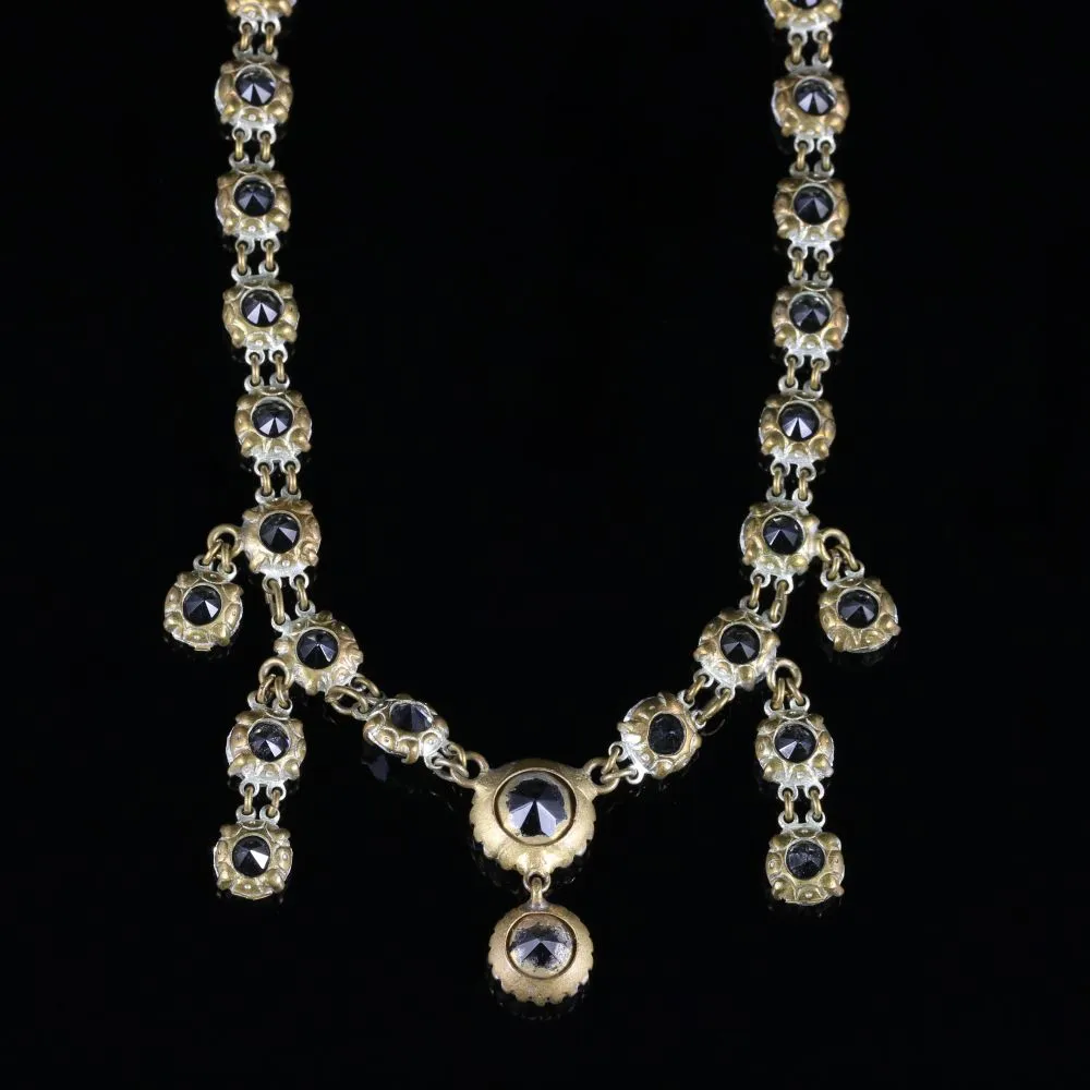 Art Deco Paste Lozenge Necklace Circa 1930