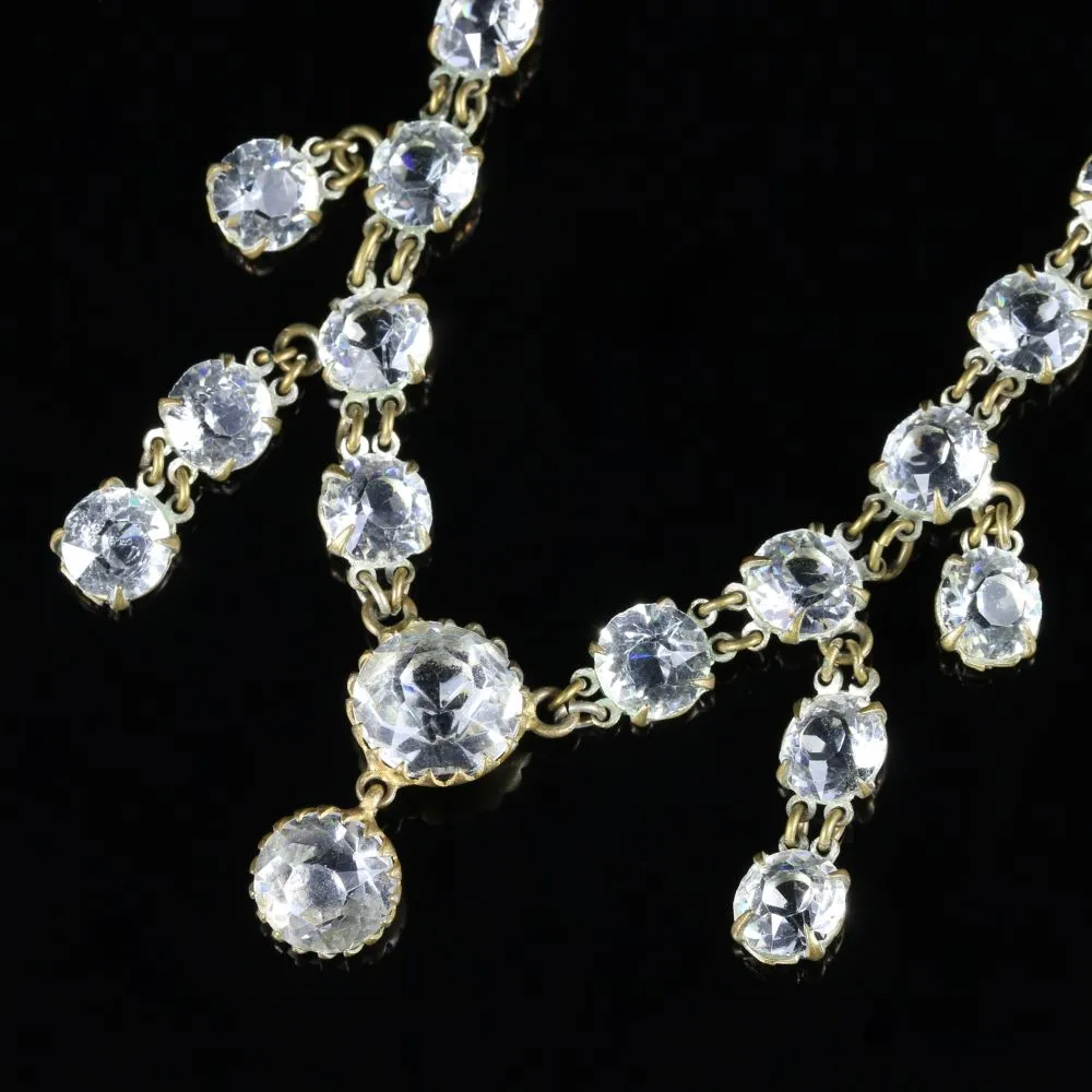 Art Deco Paste Lozenge Necklace Circa 1930
