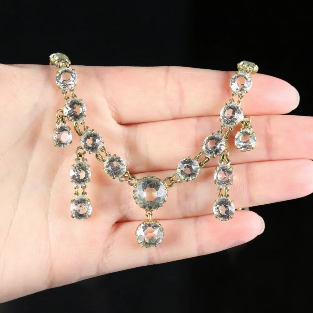 Art Deco Paste Lozenge Necklace Circa 1930