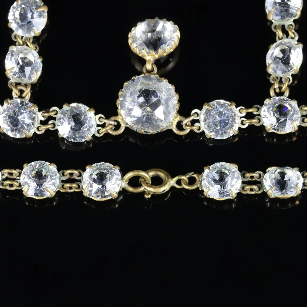 Art Deco Paste Lozenge Necklace Circa 1930