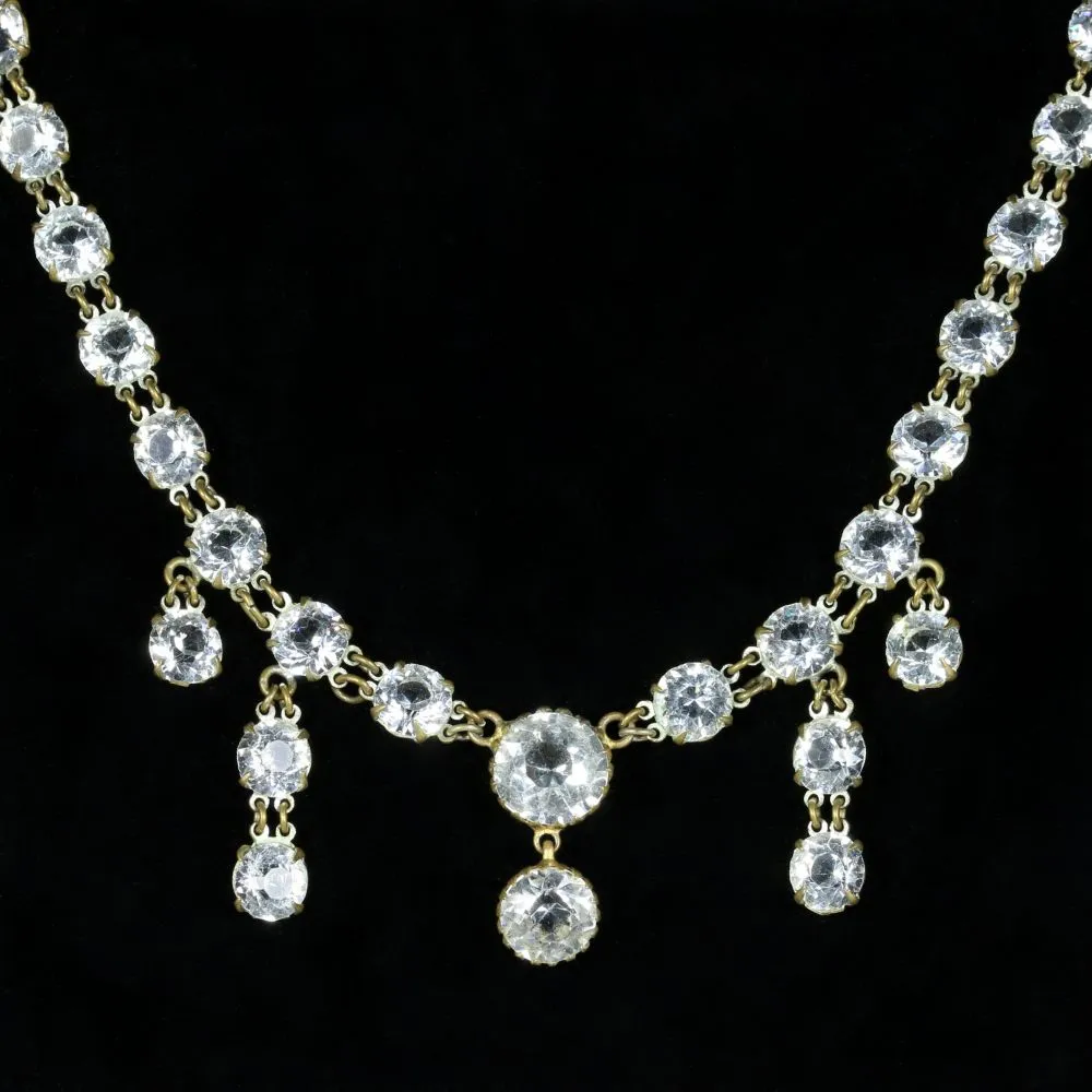 Art Deco Paste Lozenge Necklace Circa 1930