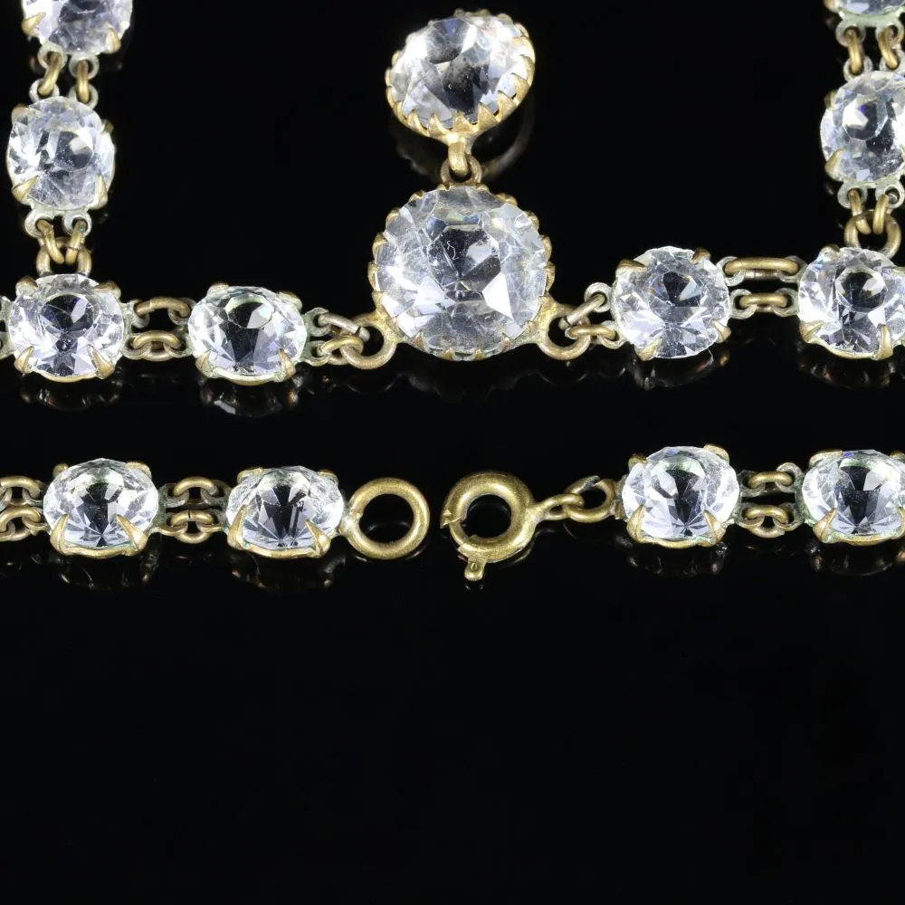 Art Deco Paste Lozenge Necklace Circa 1930