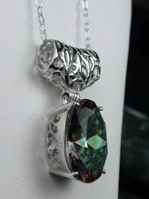 Art Deco Pendant, Mystic Topaz Victorian Revival Jewelry #P35