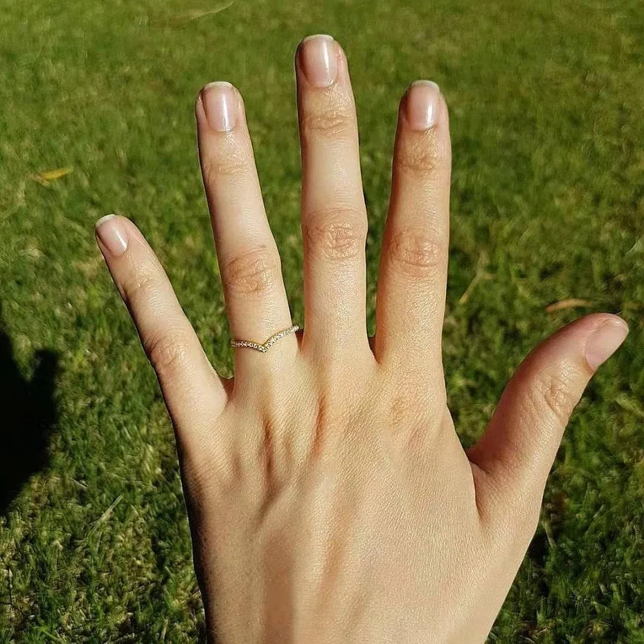 Art Deco Wedding Band Yellow Gold Half Eternity Vintage Unique Engagement Ring Sterling Silver wedding Band For Woman anniversary Gift