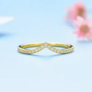 Art Deco Wedding Band Yellow Gold Half Eternity Vintage Unique Engagement Ring Sterling Silver wedding Band For Woman anniversary Gift