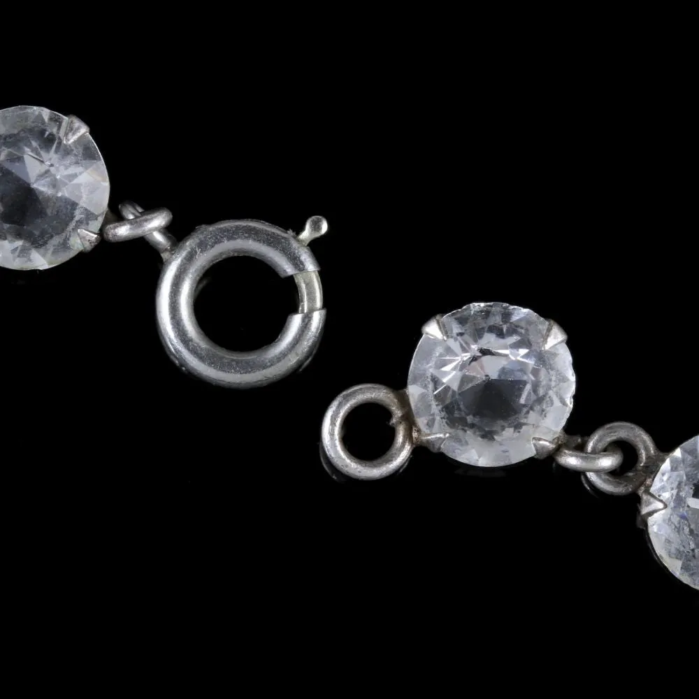 Art Deco White Paste Necklace Circa 1930