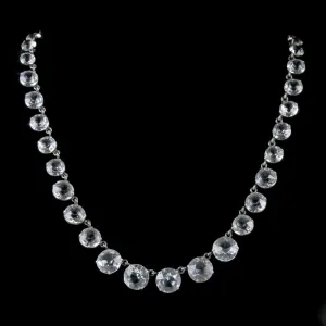 Art Deco White Paste Necklace Circa 1930