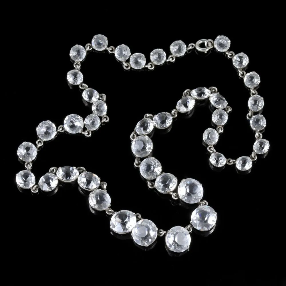 Art Deco White Paste Necklace Circa 1930