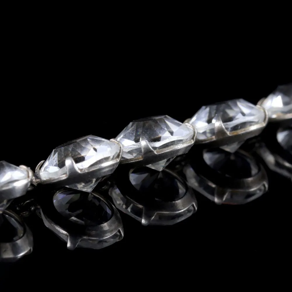 Art Deco White Paste Necklace Circa 1930