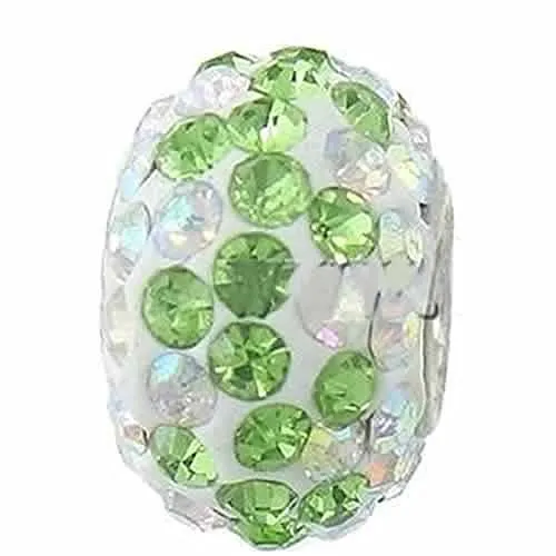 August Birthstone European Bead Compatible for Most European Snake Chain Bracelet