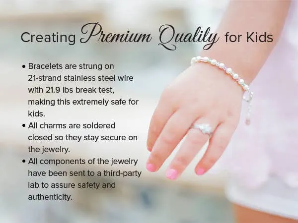 Baby Bracelets:  Sterling Silver Keepsake Daisy Birthstone Ball Bracelets - Newborn to 18 Months January to December