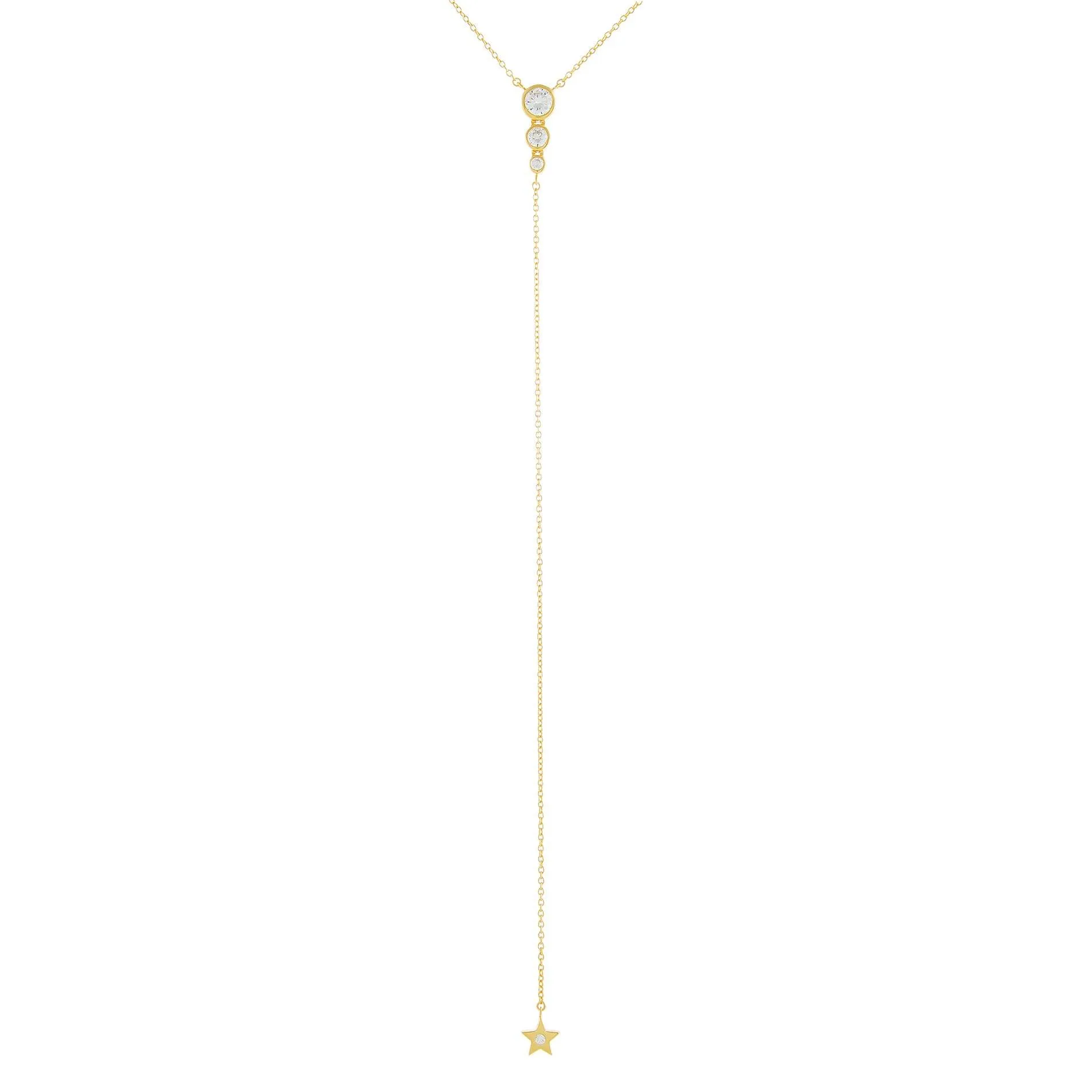 Bezel X CZ Star Lariat