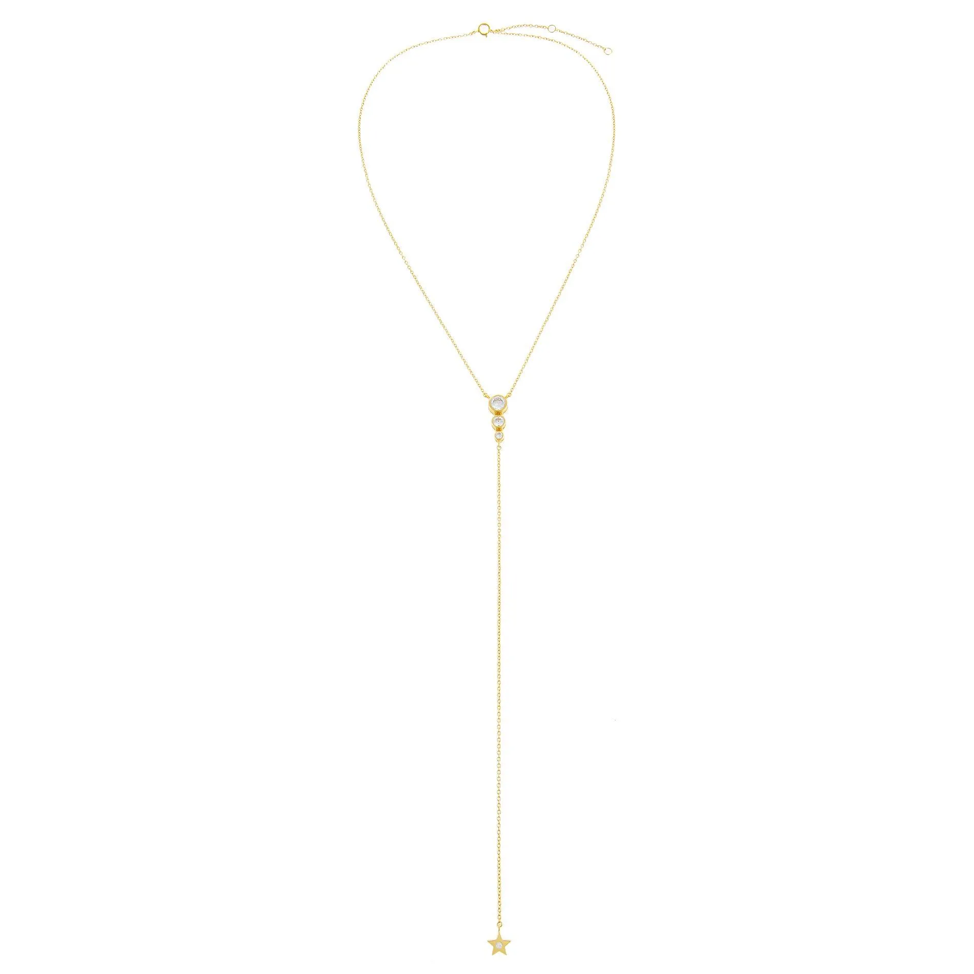 Bezel X CZ Star Lariat