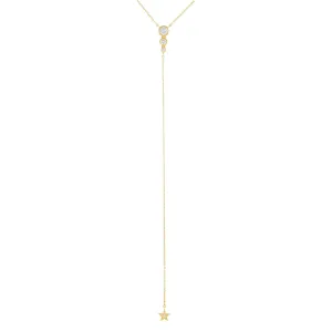 Bezel X CZ Star Lariat