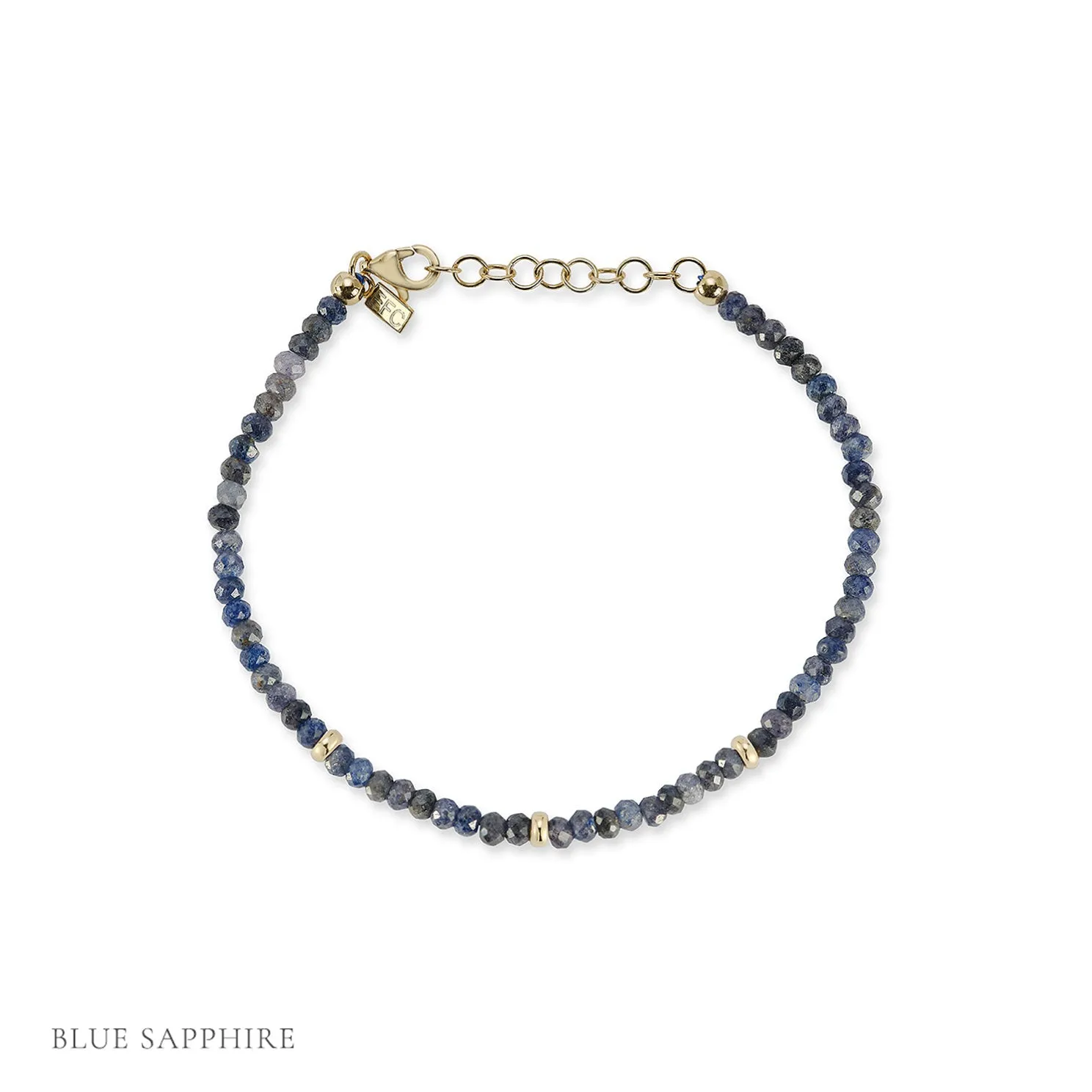 Birthstone Bead Bracelet In Blue Sapphire