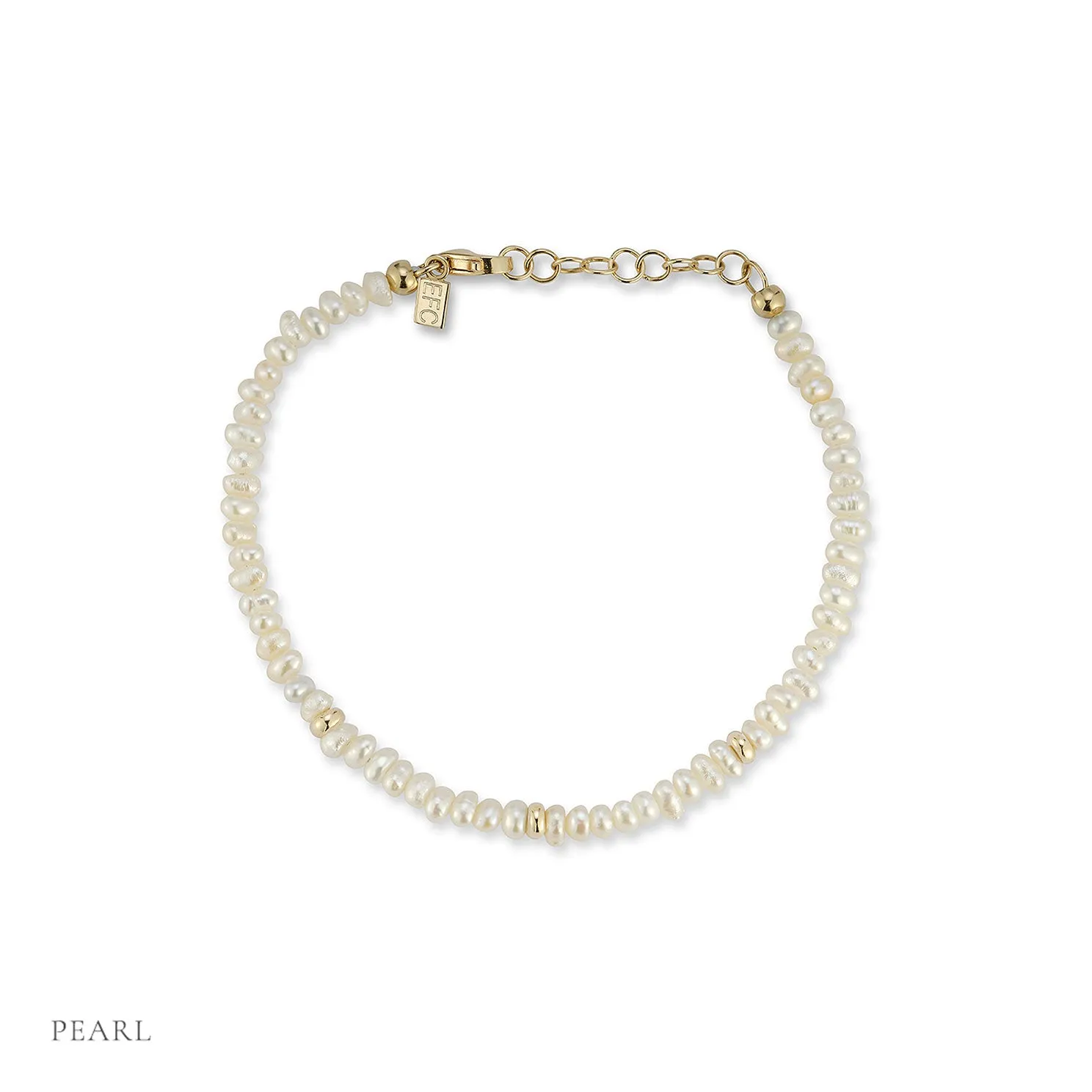 Birthstone Bead Bracelet In Pearl