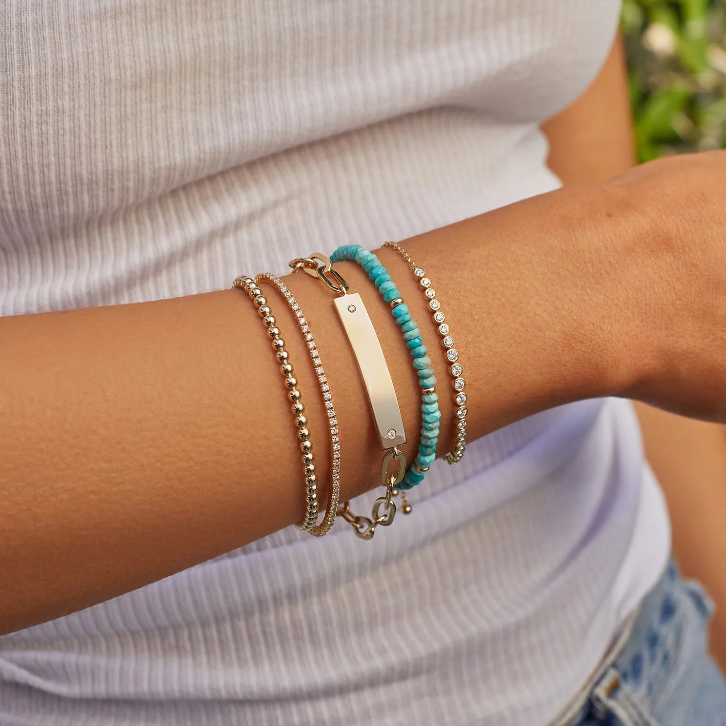 Birthstone Bead Bracelet In Turquoise