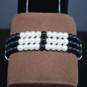 Black and White Colorblock Bracelets