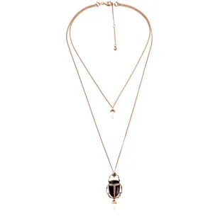 Black Scarab Beetle Necklace