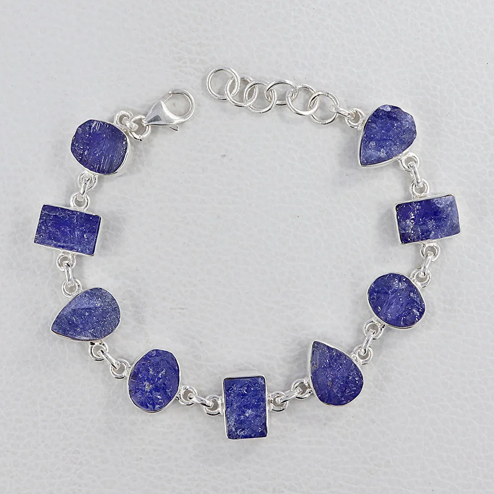 Blue Raw Tanzanite December Birthstone Bracelets