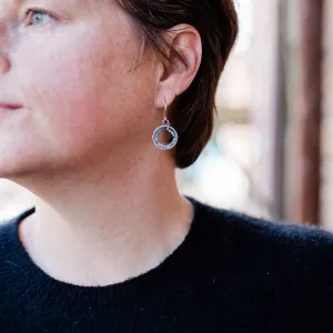Blue Sapphire Geode Earrings, small