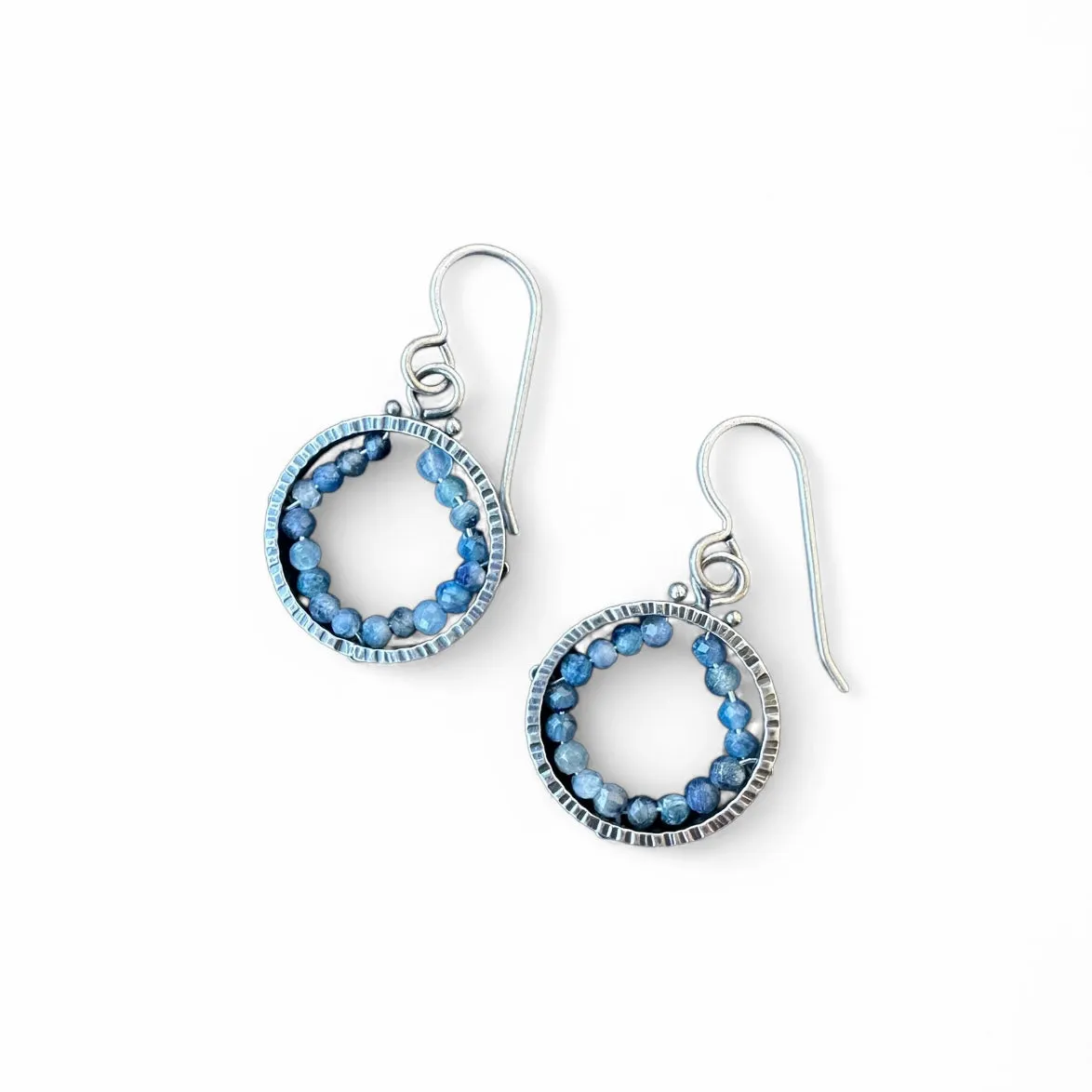 Blue Sapphire Geode Earrings, small