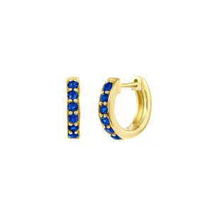 Blue Sapphire Huggies