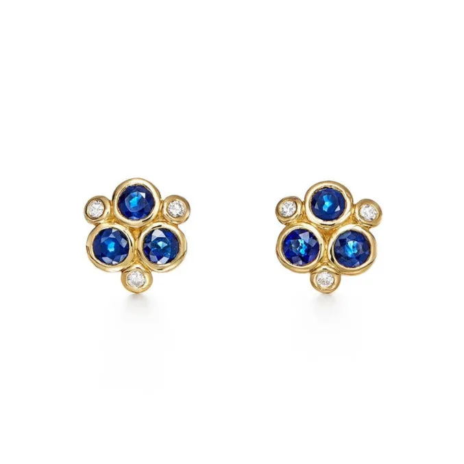 BLUE SAPPHIRE TRIO EARRINGS