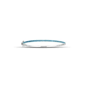 Blue Topaz Fashion Bangle in Sterling Silver