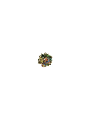 Bold Crystal Cluster Cocktail Ring - RCC1AGWL