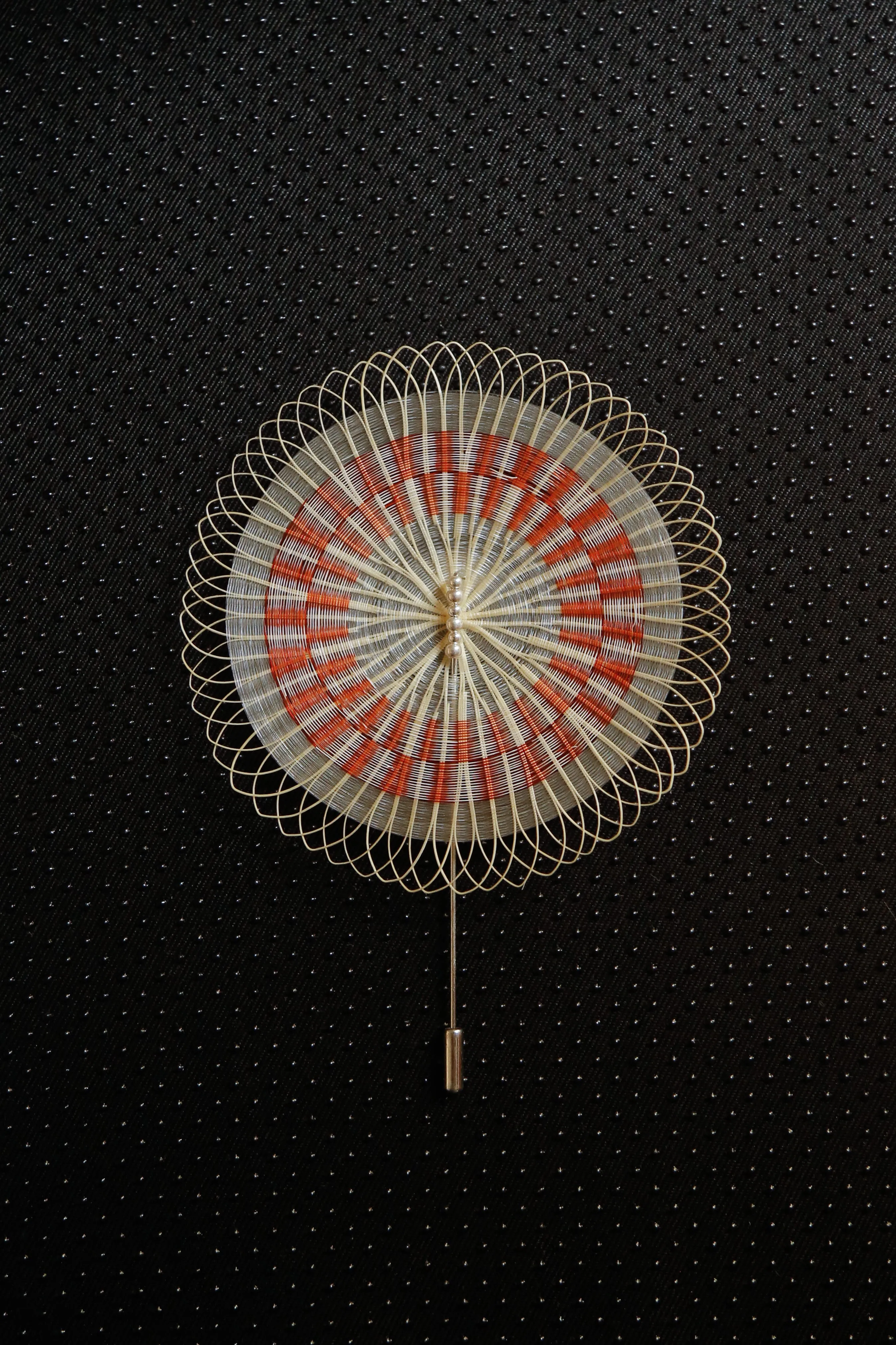 Brooch - Inti Art Jewelry - Sterling Silver, Handcrafted with Horsehair