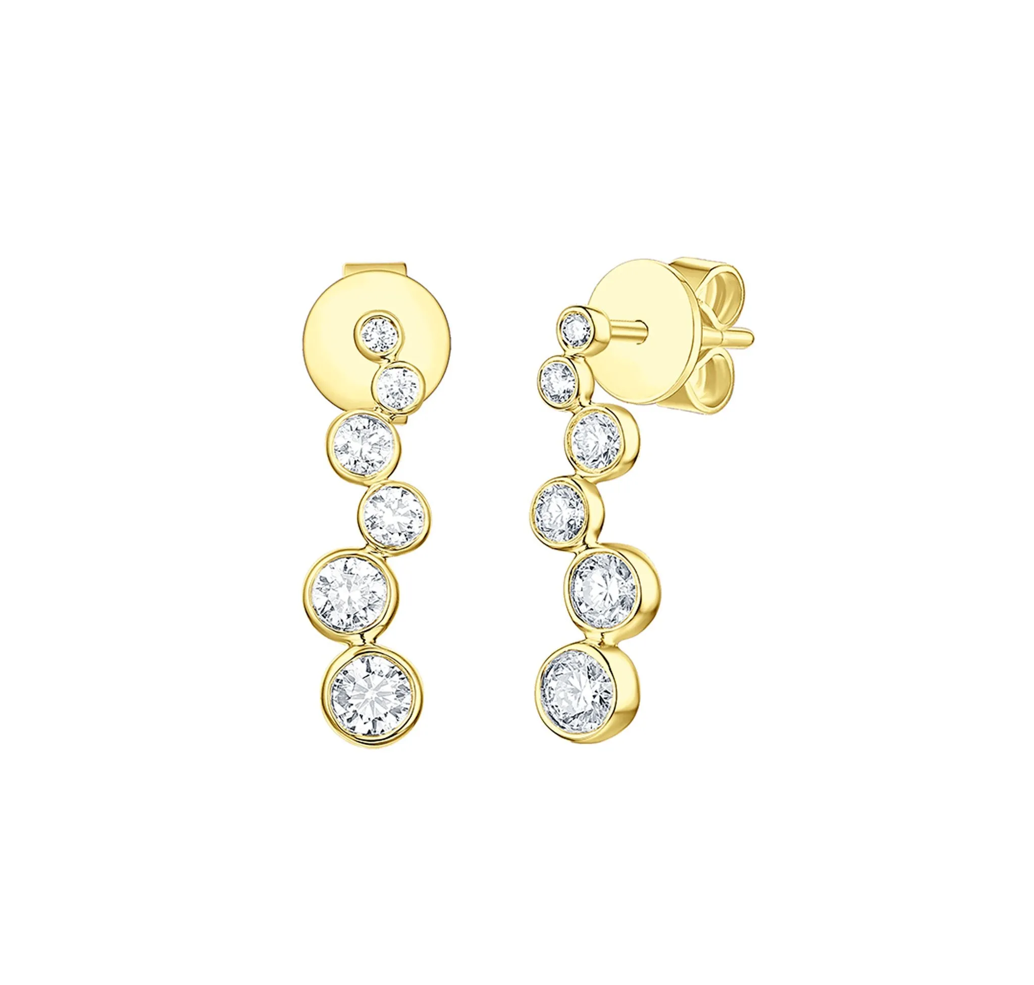 Bubbly 0.51ct Lab Grown Diamonds Earrings <br> E-00188WHT