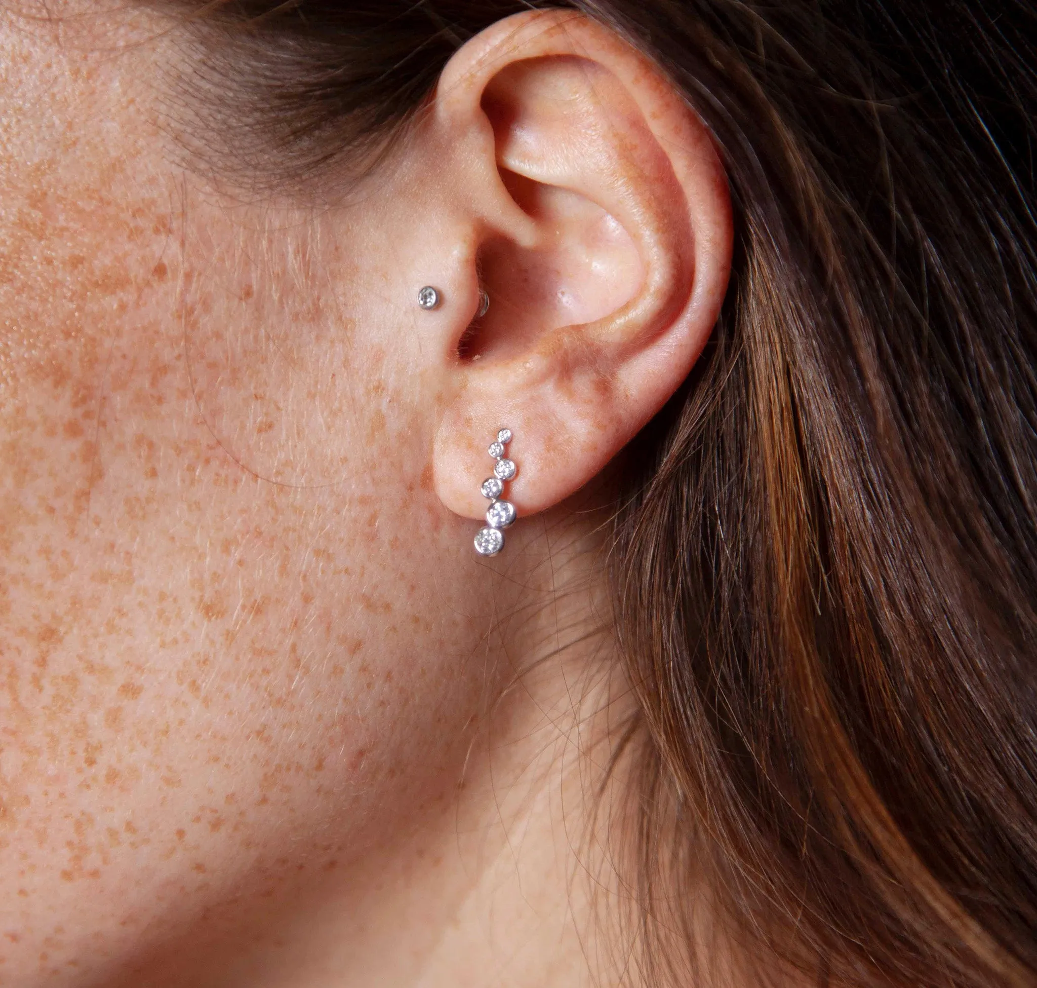 Bubbly 0.51ct Lab Grown Diamonds Earrings <br> E-00188WHT