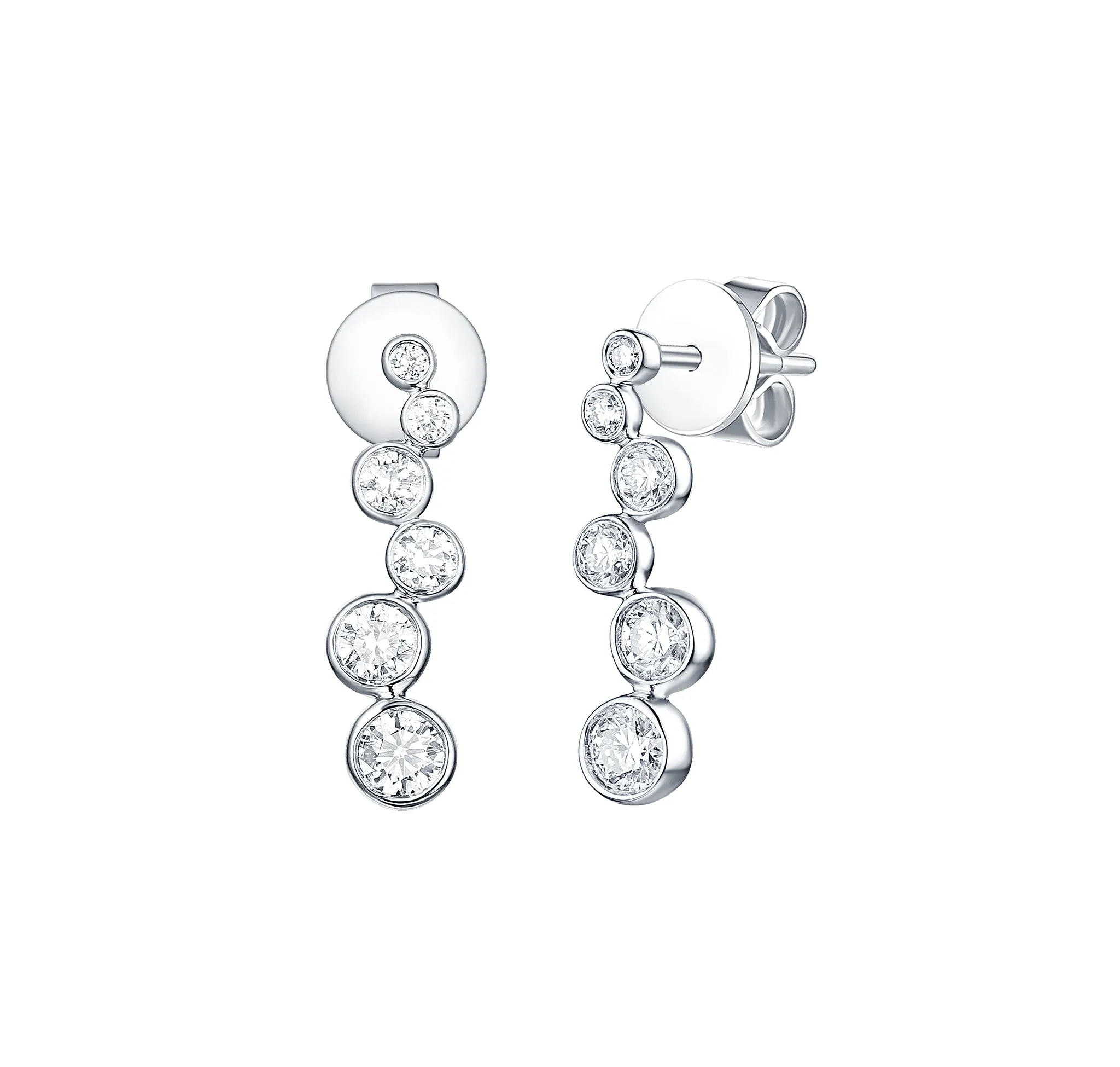 Bubbly 0.51ct Lab Grown Diamonds Earrings <br> E-00188WHT