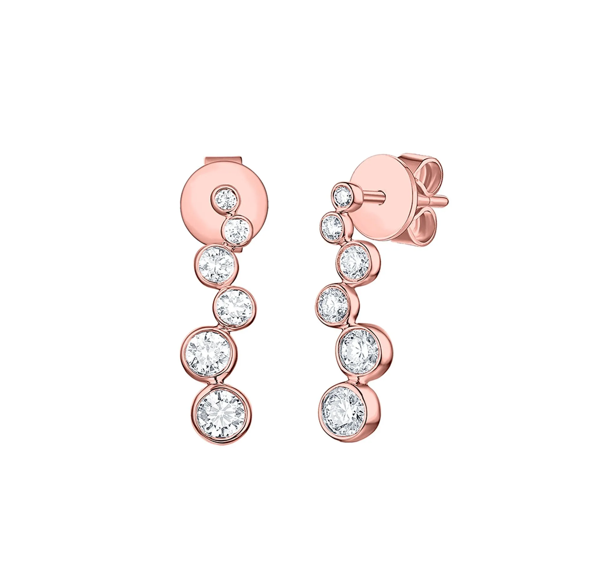 Bubbly 0.51ct Lab Grown Diamonds Earrings <br> E-00188WHT