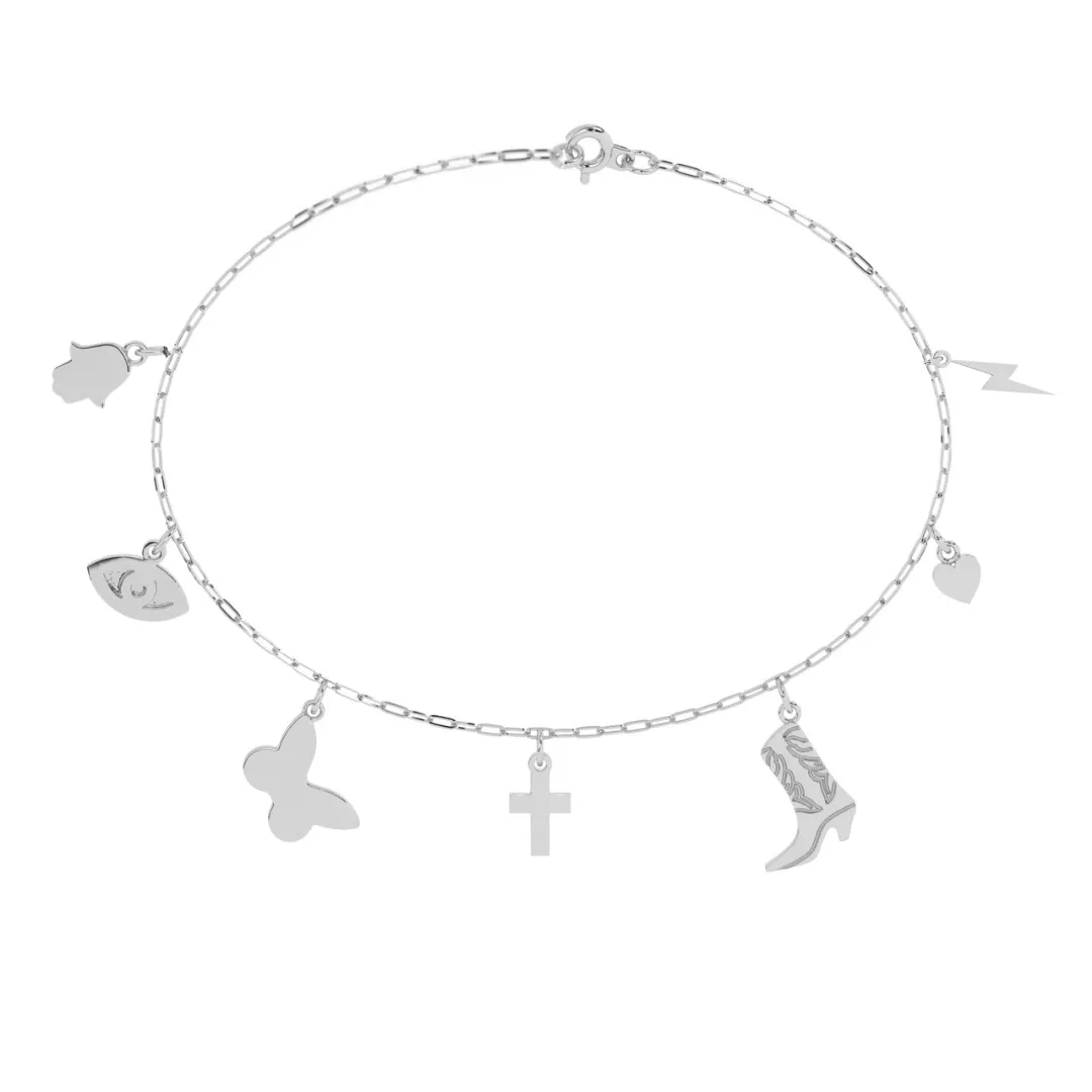 Build Your Own Seven Charm Bracelet | Sterling Silver