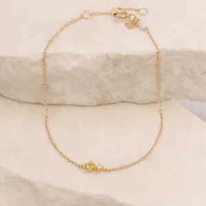 By Charlotte 14k Gold August Peridot Birthstone Bracelet