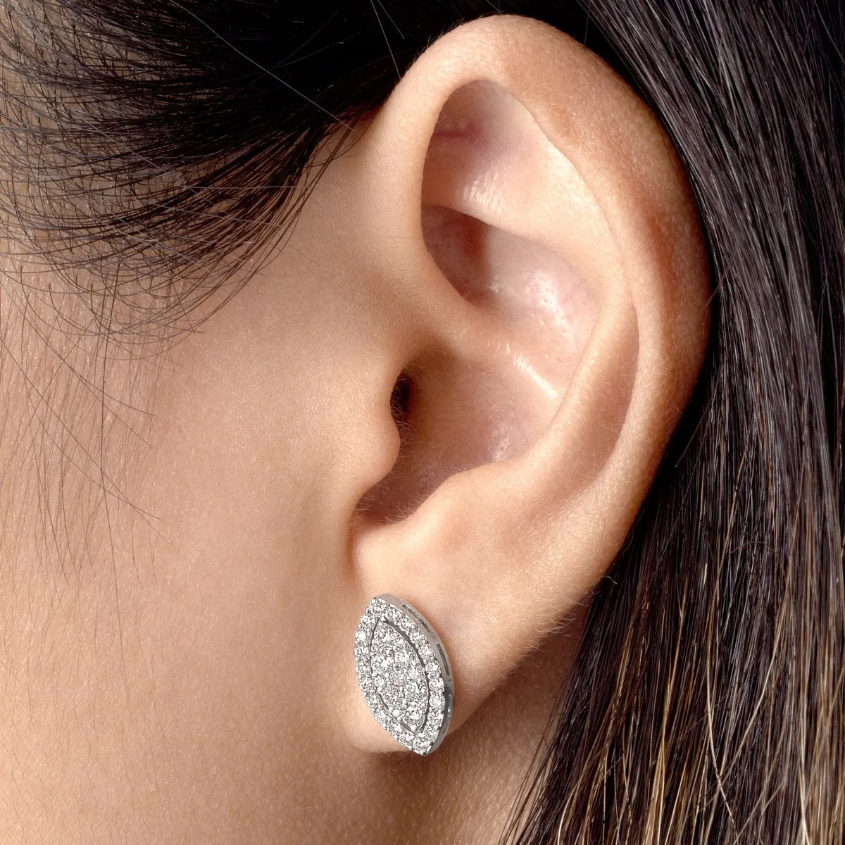 Cat-Eye Diamond Earrings
