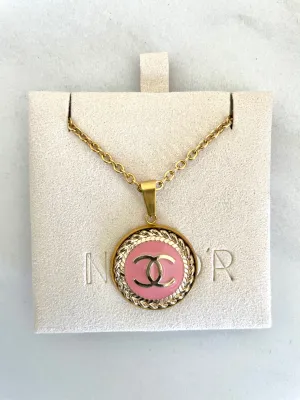 CC Classic Pendant Necklace- PINK
