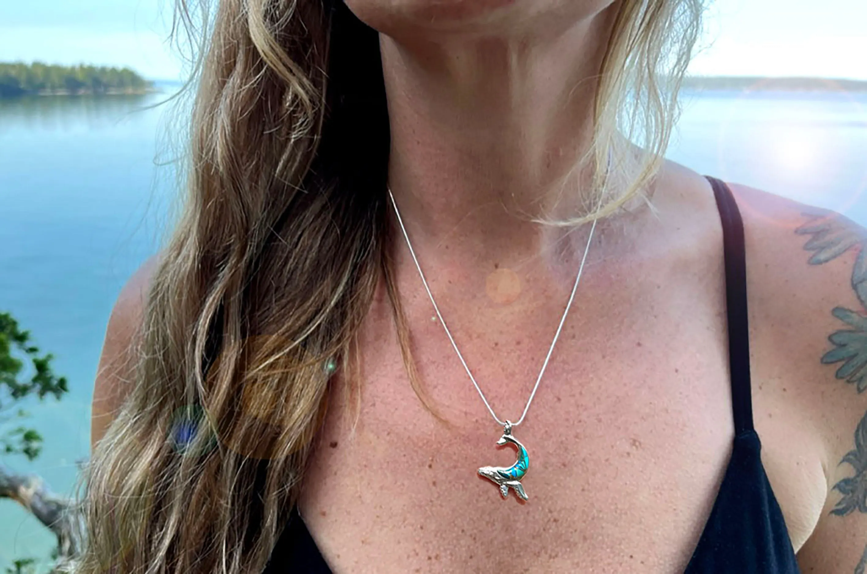 Celestial Humpback Inlay Necklace