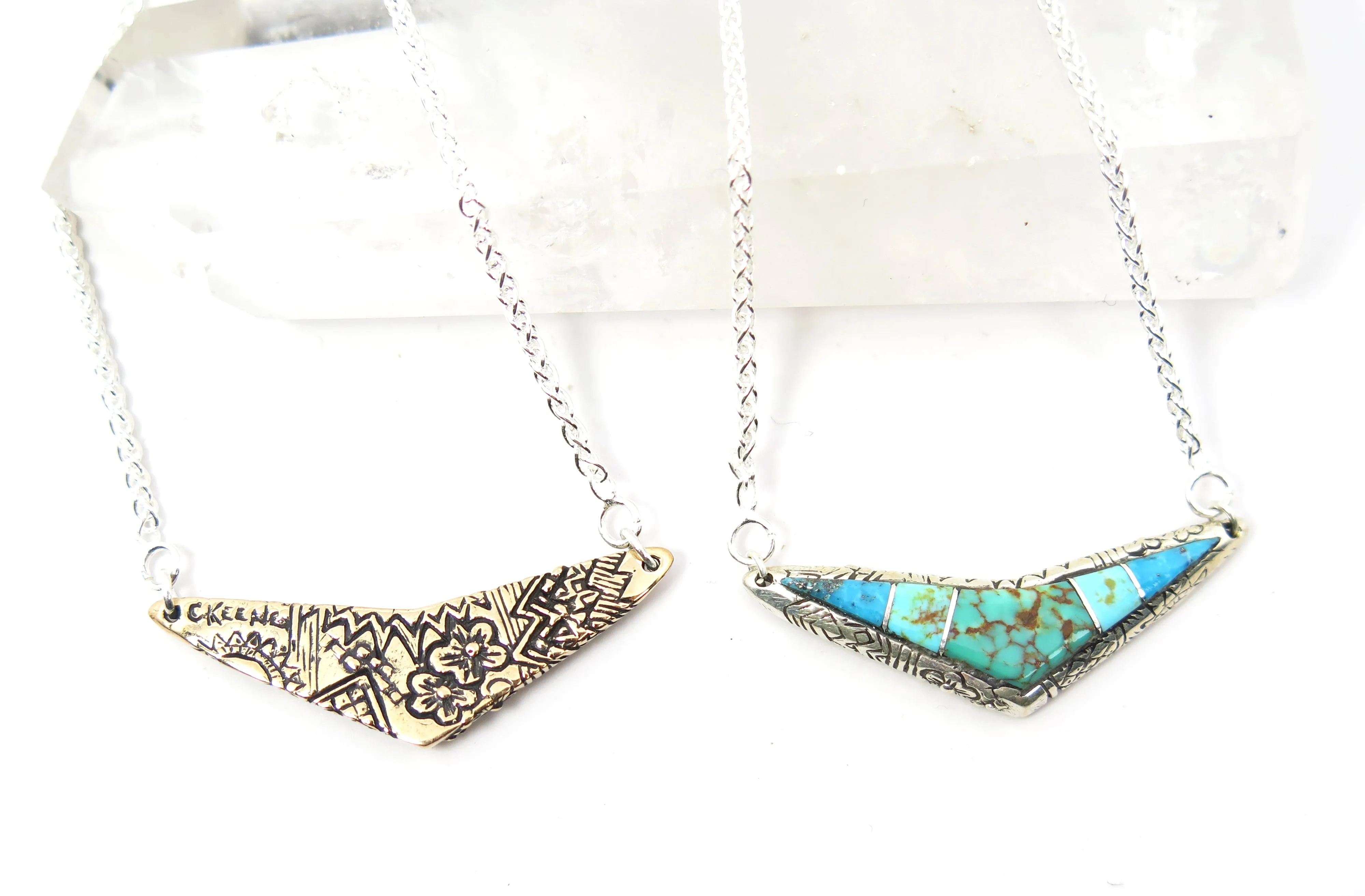 Chevron Inlay Necklace