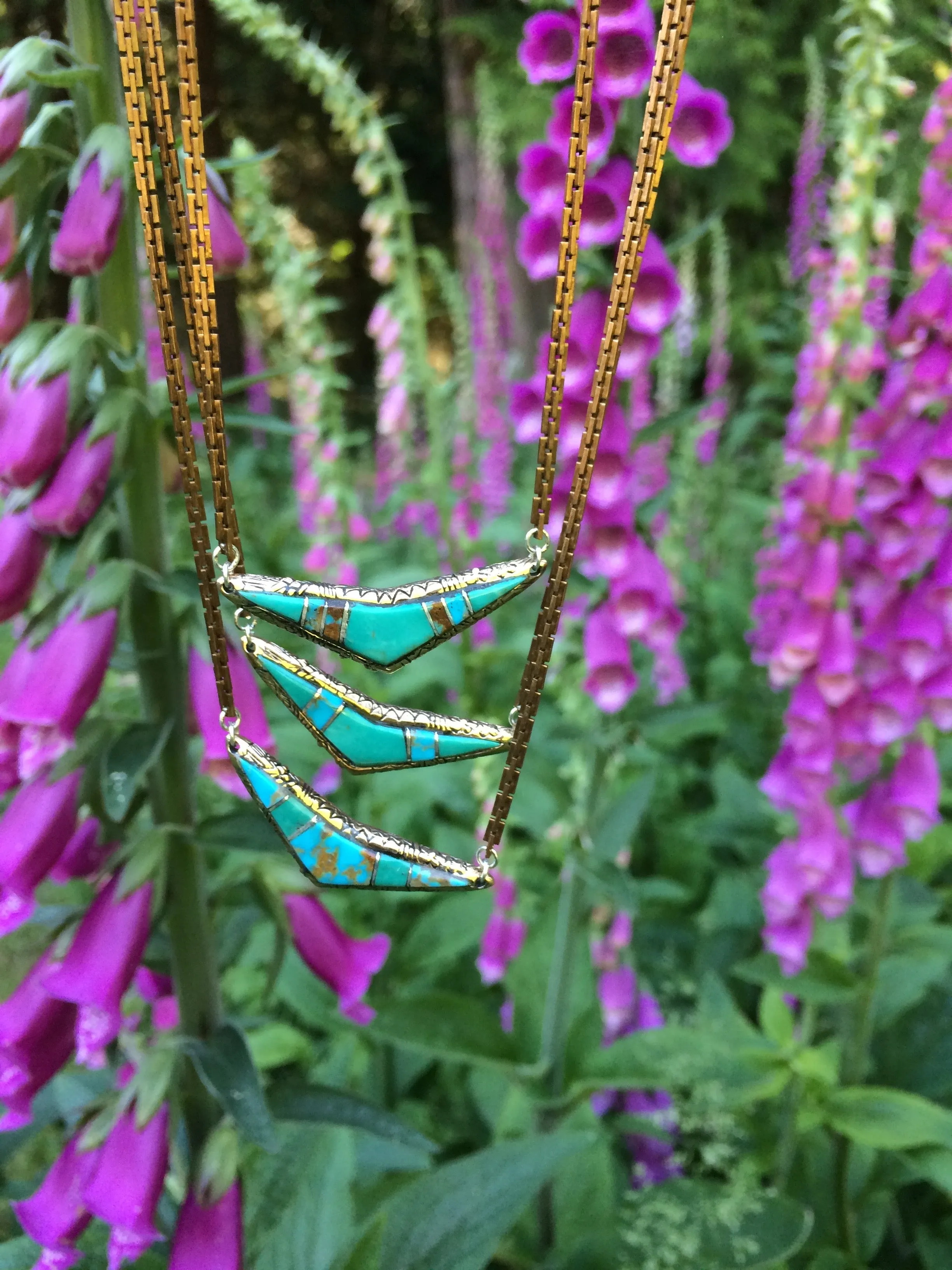Chevron Inlay Necklace