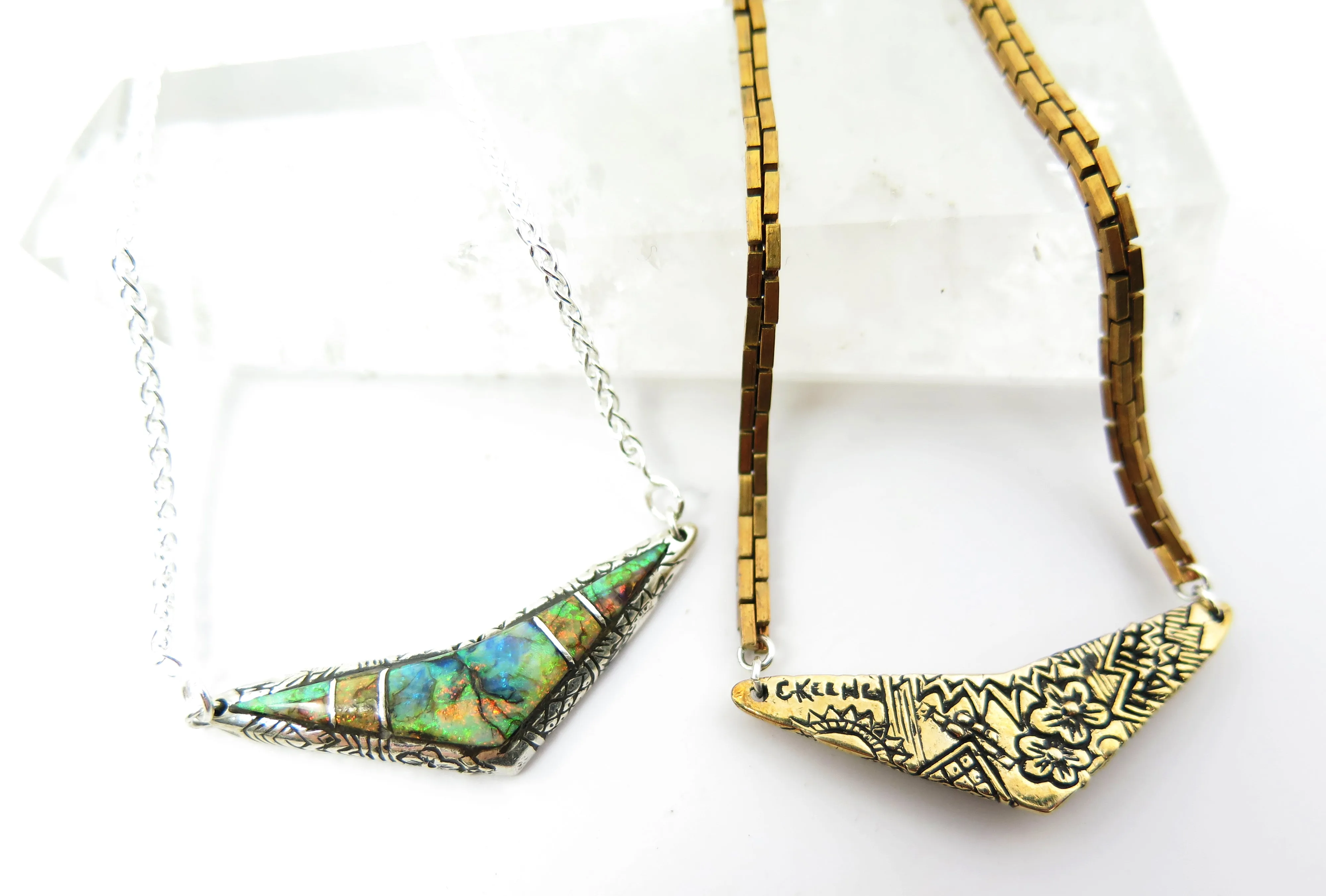 Chevron Inlay Necklace