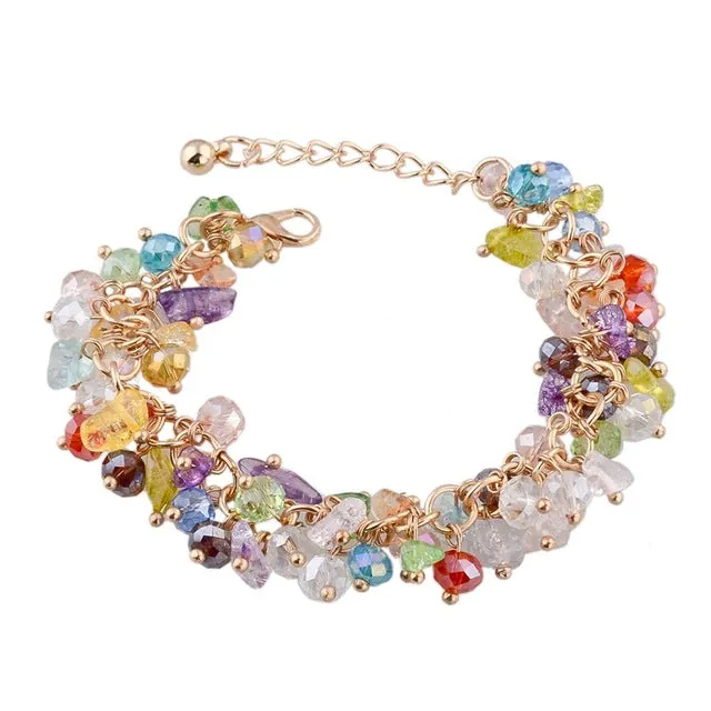 CHICVIE Heart Charm Bracelets Bangles White Natural Stone Bracelet For Women Pulseiras Boho Jewelry friendship Bangle SBR150344