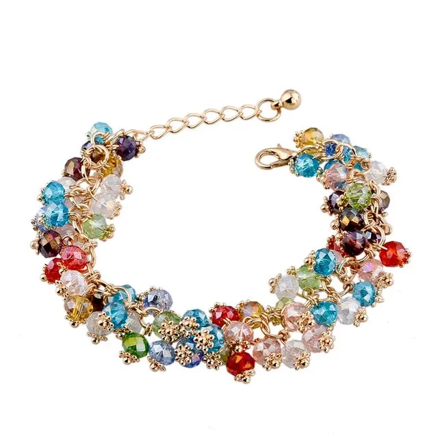 CHICVIE Heart Charm Bracelets Bangles White Natural Stone Bracelet For Women Pulseiras Boho Jewelry friendship Bangle SBR150344