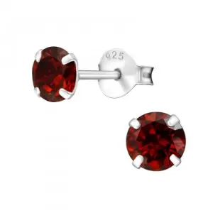 Children's Sterling Silver 'January Birthstone'  Stud Earrings