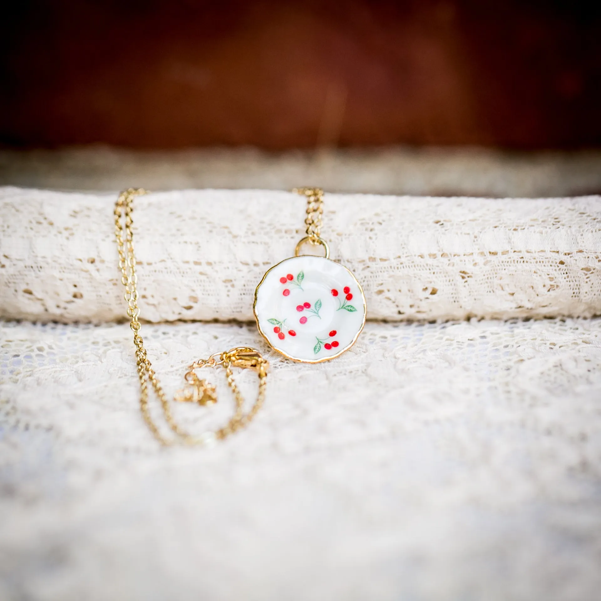 China Dish/Plate Necklace